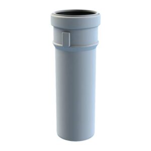 Burgerhout Safe-PP Rookgaspijp 80 mm mof x spie l=1000 mm PP wit